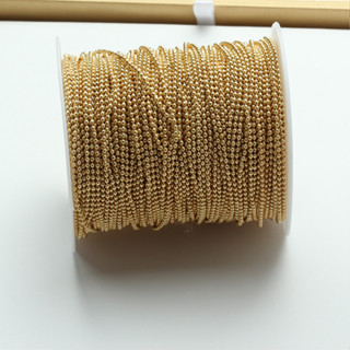 TJ- 14K銅包金珠鏈豆豆鍊自製手鍊項鍊流蘇配飾diy手工飾品配件材料