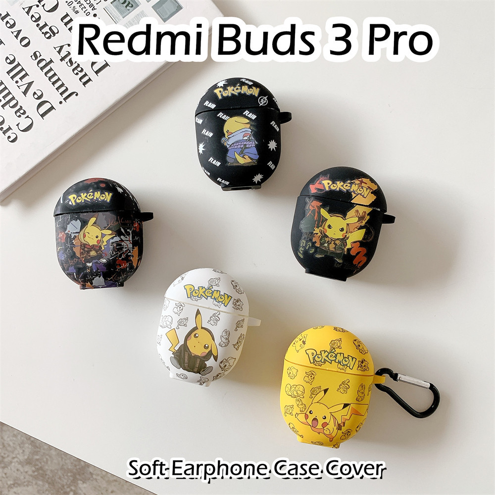現貨! 適用於 Redmi Buds 3 Pro 保護套有趣的卡通 TPU 軟矽膠耳機保護套