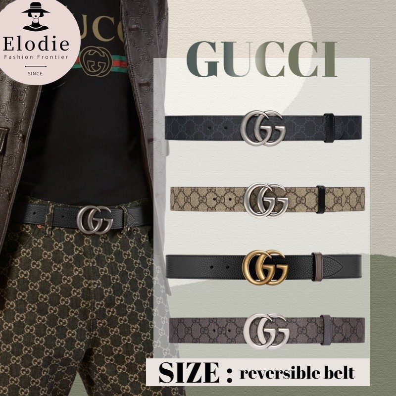 古馳 Gucci 雙面腰帶配雙 G 扣