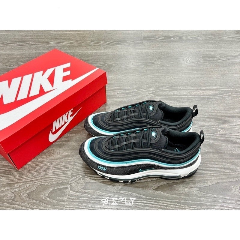 耐吉 Nike現貨耐克air Max 97 35o生日高品質翡翠綠氣墊黑色休閒鞋DN1893-001