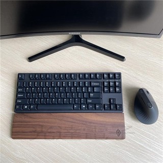 ✨收納包✨適用Filco/HHKB/Keychron 60/87/104鍵 黑胡桃木鍵盤手託腕託掌託