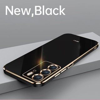 Realme C75 4G 軟 TPU 外殼的豪華 6D 鍍金外殼彩色矽膠後蓋全面保護相機保護膜