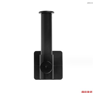 330免打孔懶人抹布架廚房保鮮膜捲紙收納架可伸縮L型洗臉巾架 黑色