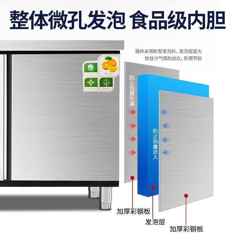 ✨️【訂金】✨️冰櫃商用不銹鋼廚房操作臺平冷保鮮冰箱冷凍櫃奶茶店 不銹鋼冰箱雙溫 冰櫃冷凍冰櫃 臥式冰櫃