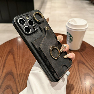 皮紋手機殼 插卡卡包殼 適用 iphone 16 15 14 13 12 11 pro max 防摔殼 保護殼 手機殼