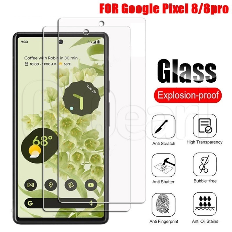 鋼化膜 - 手機屏幕保護膜 - 手機保護配件 - 適用於 Google Pixel 8/8pro - 鋼化玻璃 - 防刮