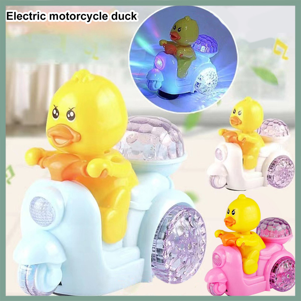 【Wx】兒童三輪車鴨子玩具帶燈光音樂旋轉輪操作教育點頭黃鴨玩具幼兒男孩女孩禮物