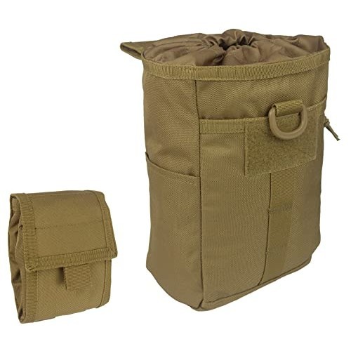 戰術軍用 MOLLE 垃圾袋 - 可折疊耐用且多功能的雜誌實用腰包,適合戶外愛好者