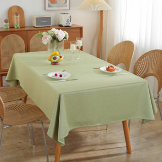 現代簡約滌綸純素色長方形桌布茶几檯布餐桌布防水