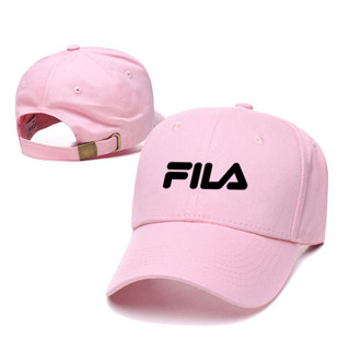 斐樂 Fila棒球帽紐約棒球帽可調節帽子男女黑白深灰色帽子