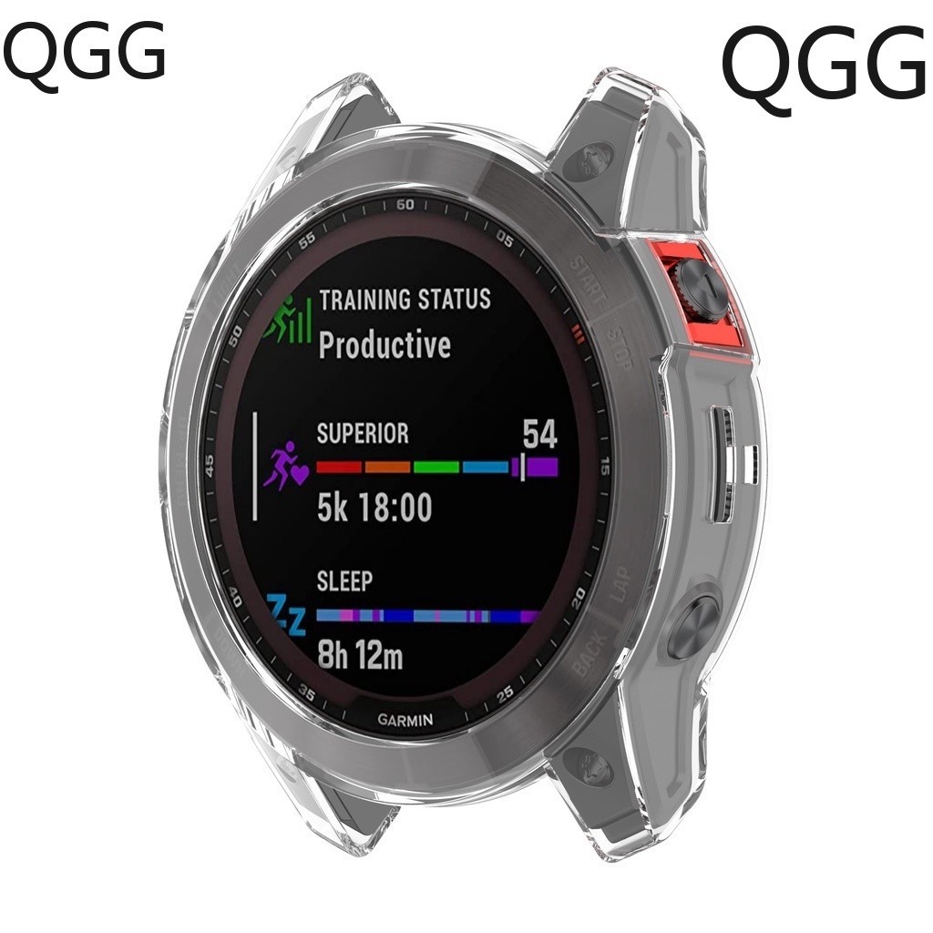 【QGG】Garmin Fenix 7 7S 7X Garmin Epix 智能手錶保護框蓋保險槓外殼 TPU 軟保護套
