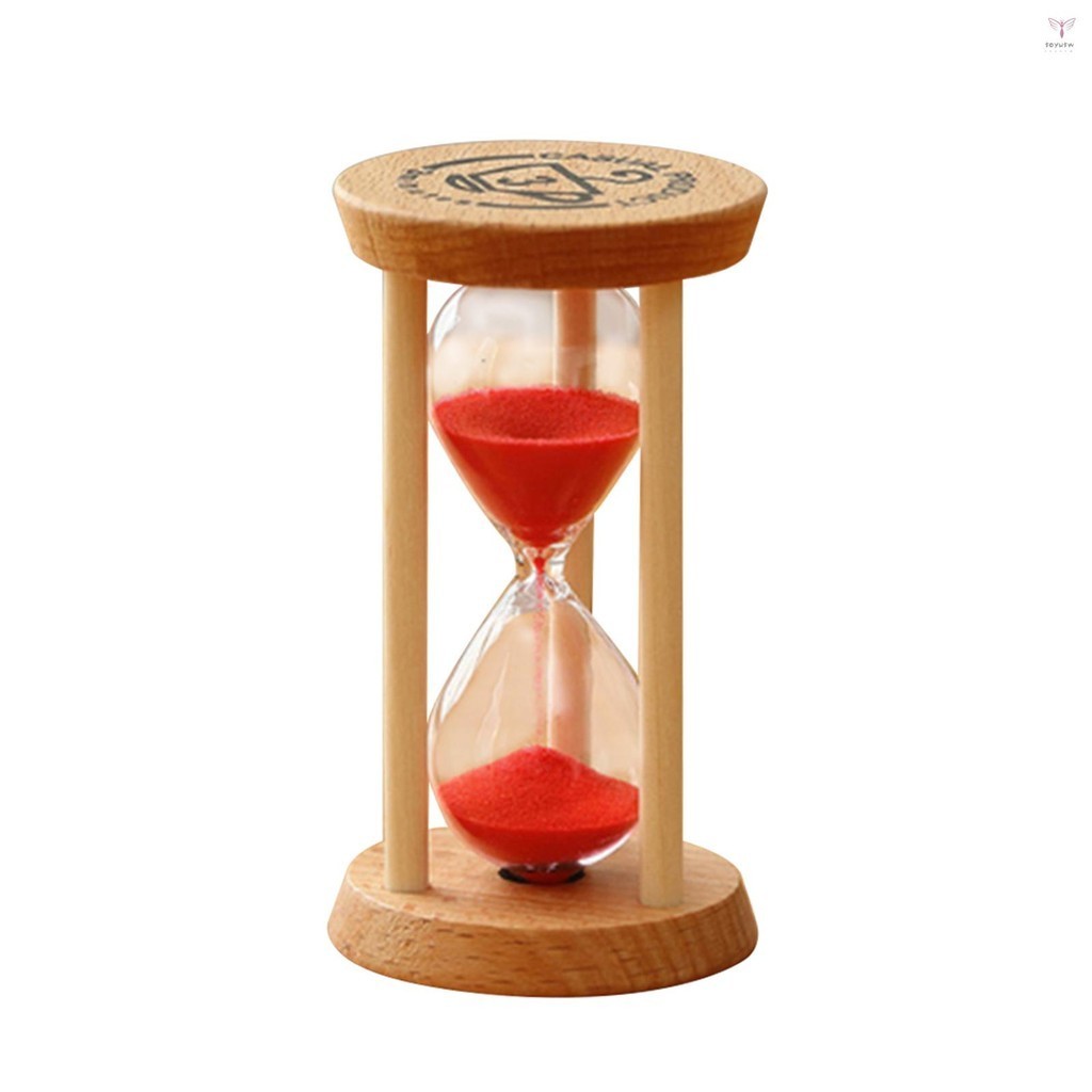沙漏沙子計時器三分鐘沙鐘圓形手錶木計時器