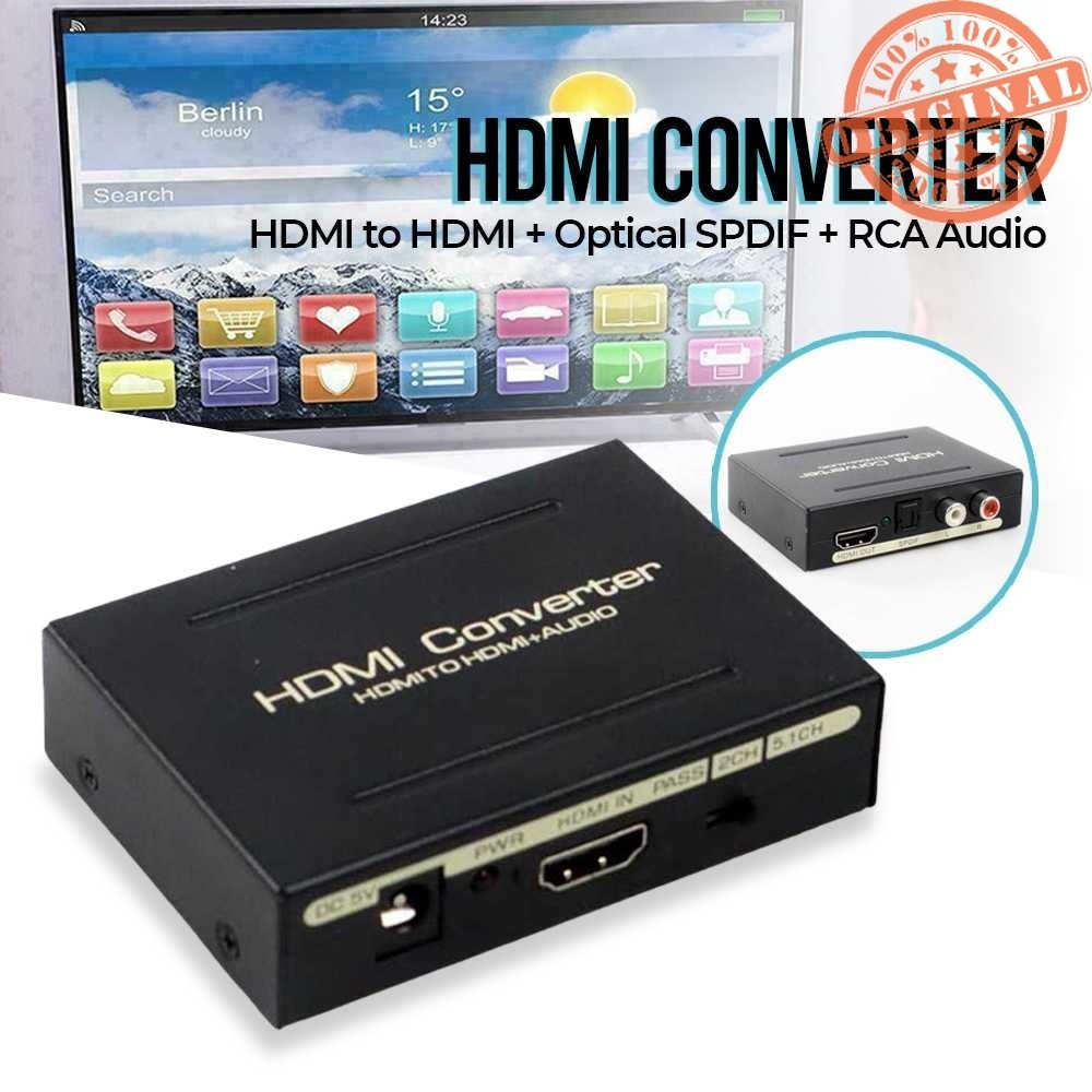 音頻分配器 HDMI 到 HDMI 光纖 SPDIF RCA 提取器轉換器 AY60