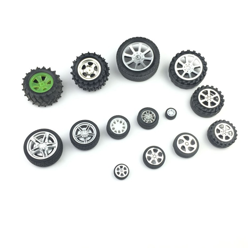 【限時特惠】DIY手工科技製作玩具車配件模型車輪輪胎塑膠橡膠車輪玩具車輪
