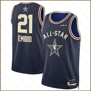 2024 NBA All Start Joel Embiid 球衣籃球運動背心中性球迷版
