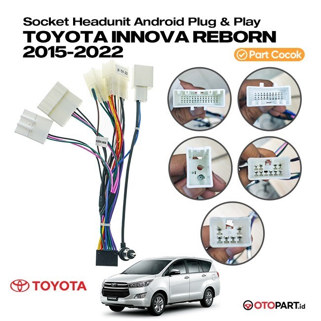 豐田 Toyota innova Reborn 2015-2022 Android PNP 主機電纜插座