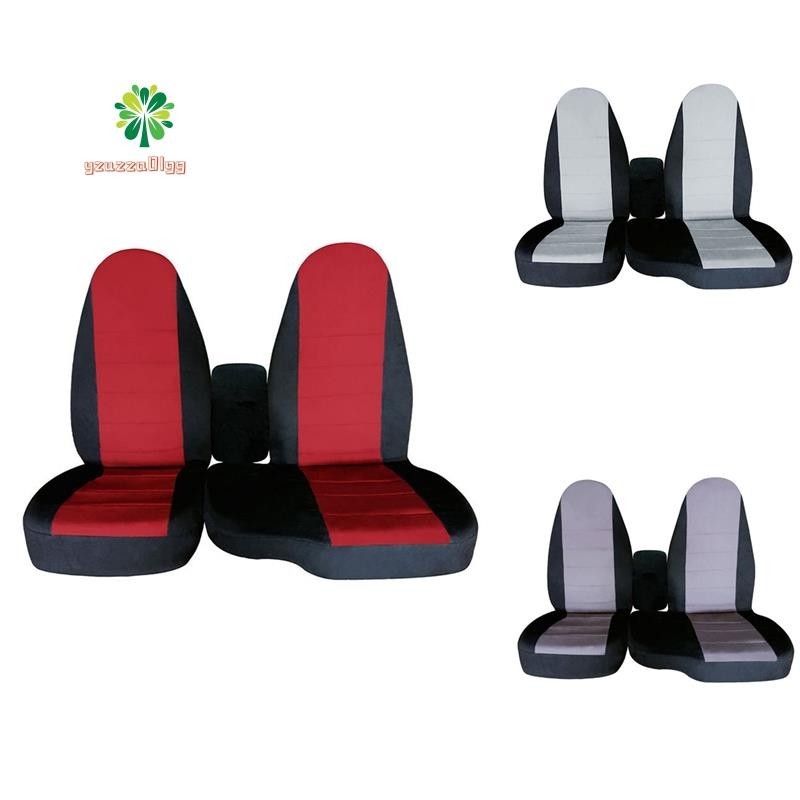 2pcs 適用於福特 Ranger 60/40 高後座罩前汽車座椅罩墊無扶手罩 1998 -2003