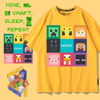 【現貨】Minecraft我的世界聯名短袖T恤男童夏季苦力怕史蒂夫短袖兒童衣服潮
