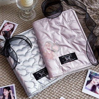 臺灣出貨-美式復古銀色愛心卡冊女生拍立得相簿3寸四格高顏值愛豆小卡收納
