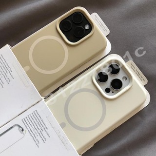 高級感 奶咖色 iPhone 16 15 14 13 12 11 Pro max 磁吸殼 液態矽膠 i16 蘋果 防摔