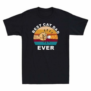 Best Cat Dad Ever Fist Bump 搞笑復古襯衫短袖 T 恤成人 T 恤
