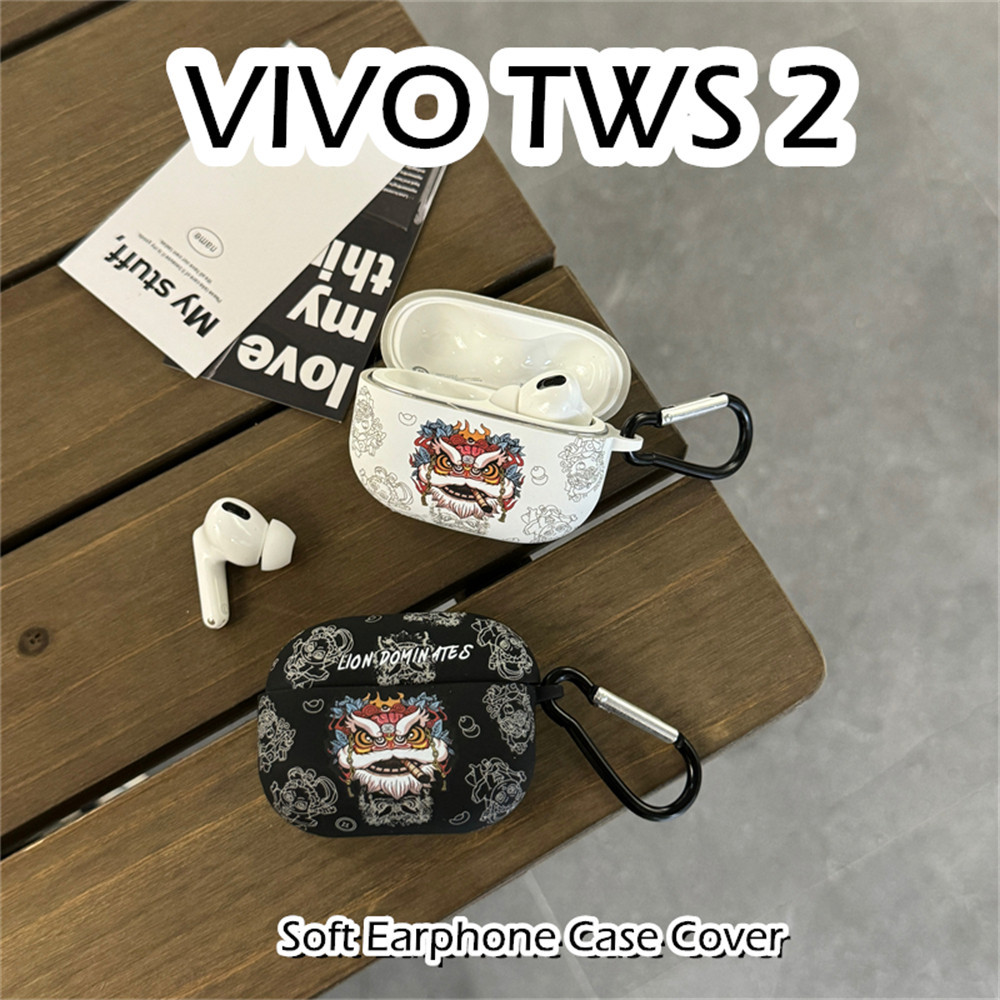 【案例之家】適用於VIVO Tws 2 Case 卡通創新圖案TPU軟矽膠耳機套外殼保護套