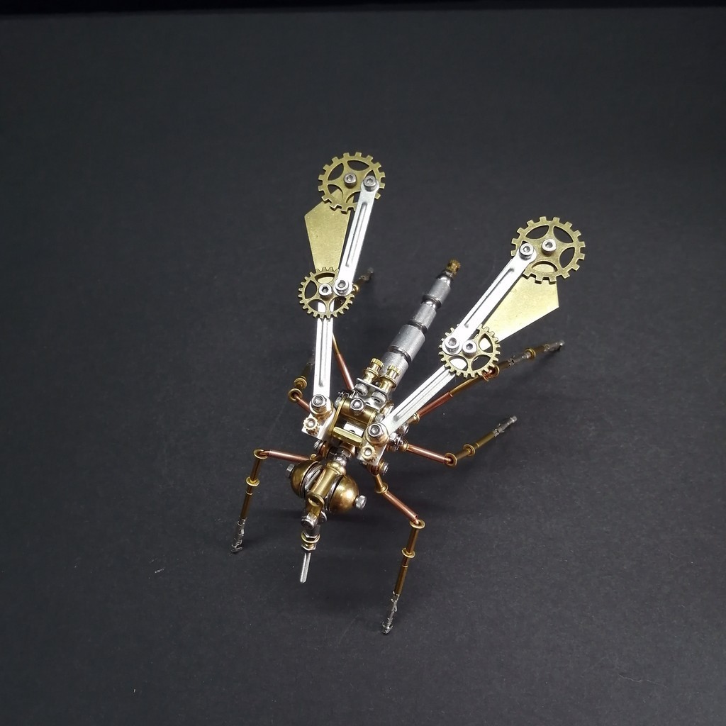 【手工製作】蒸汽朋克機械昆蟲拼裝模型金屬蚊子DIY積木玩具擺件生日禮物@創意藝術品