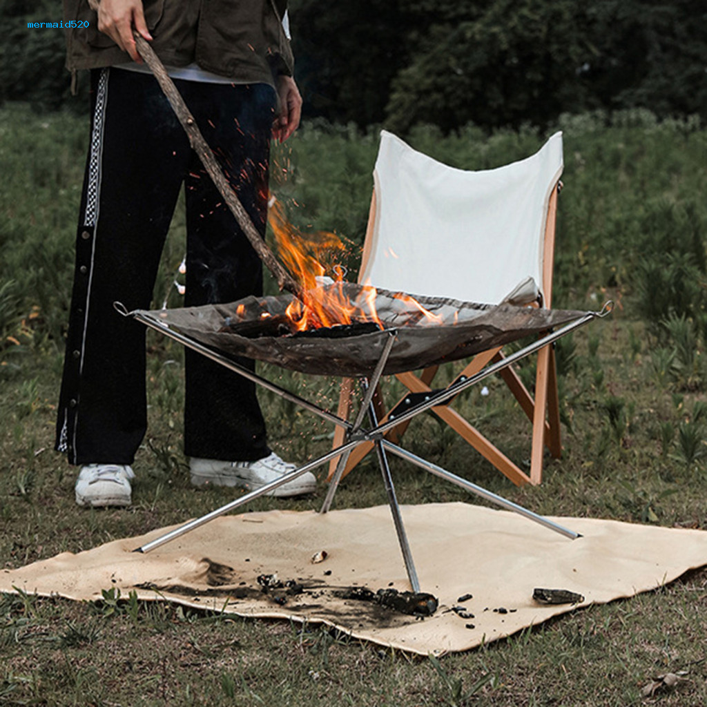 Me.b 絕緣野餐毯防火墊可折疊耐熱燒烤墊用於燃木火坑易於清潔防火絕緣墊東南亞最愛