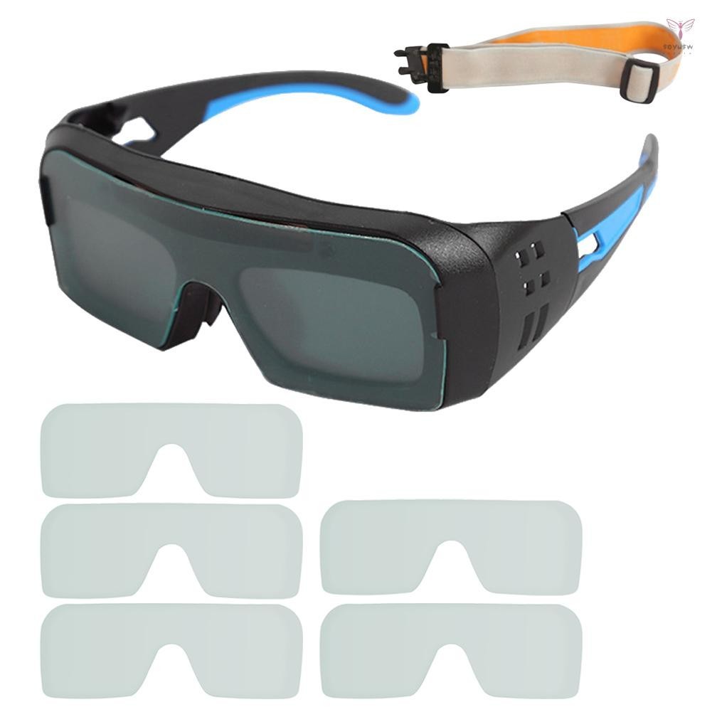 Geevorks 太陽能自動變光焊接眼鏡安全防護焊工眼鏡氬弧焊電焊眼鏡實用焊接眼鏡實用焊接工具
