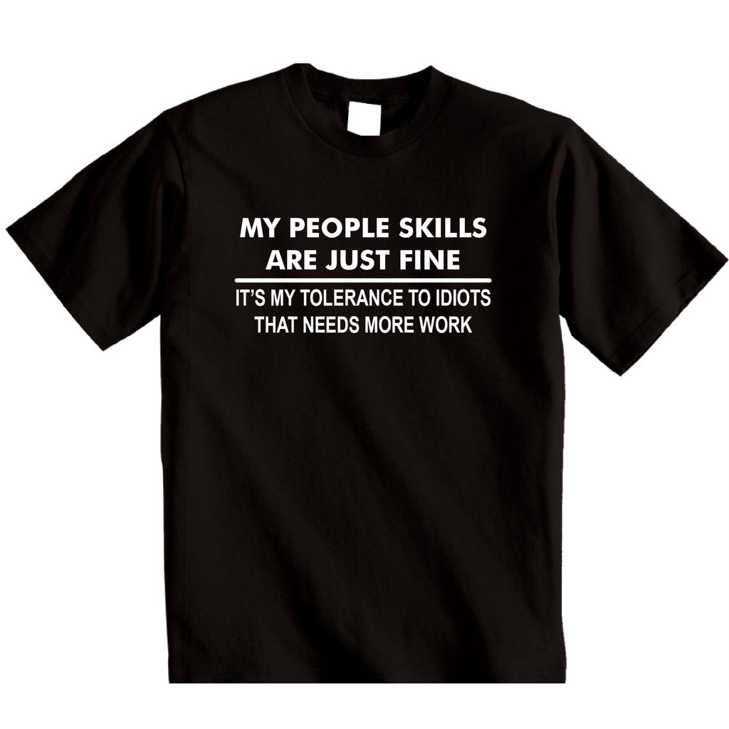 People Skills 有趣的中性 T 恤諷刺禮物笑話諷刺幽默 T 恤