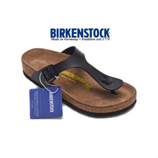 Birkenstock夾腳拖亞光黑色皮面 休閒皮革涼鞋 35-45