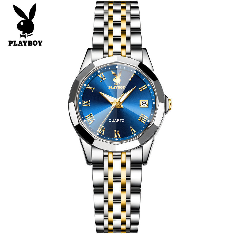 PLAYBOY  3502 時尚 休閒 石英錶 高品質 日曆 女士手錶(送精美表盒）