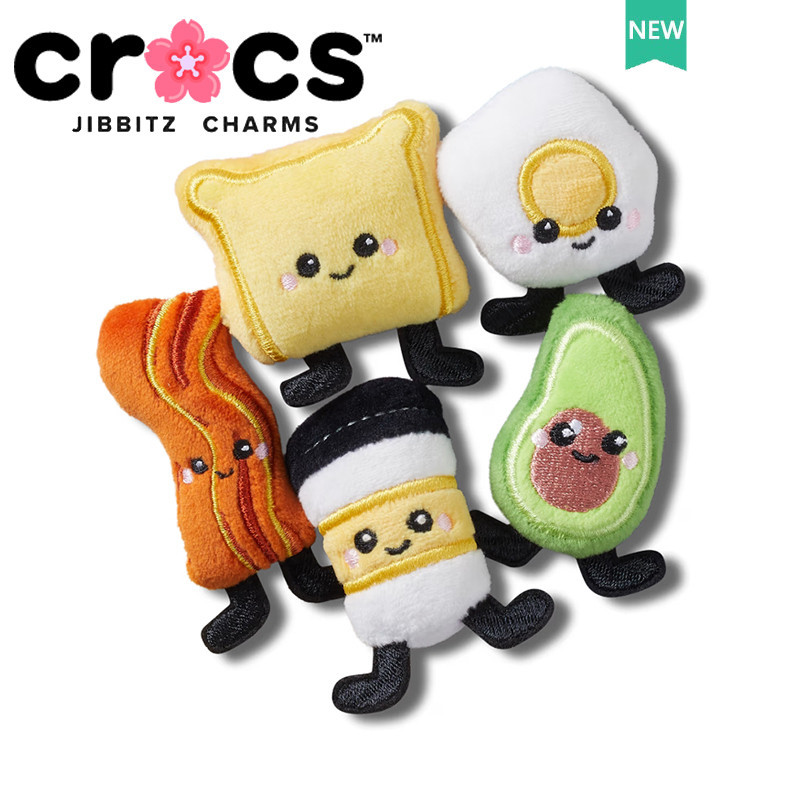 jibbitz crocs charm 毛絨diy鞋釦 卡通美食 酪梨 吐司 DIY鞋附件 charms