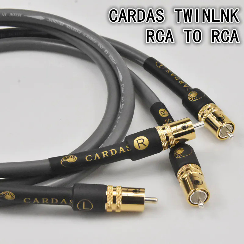 Cardas一對twinlnk無氧銅ofc發燒級rca轉rca音頻線信號線帶原裝鍍銀rca插頭