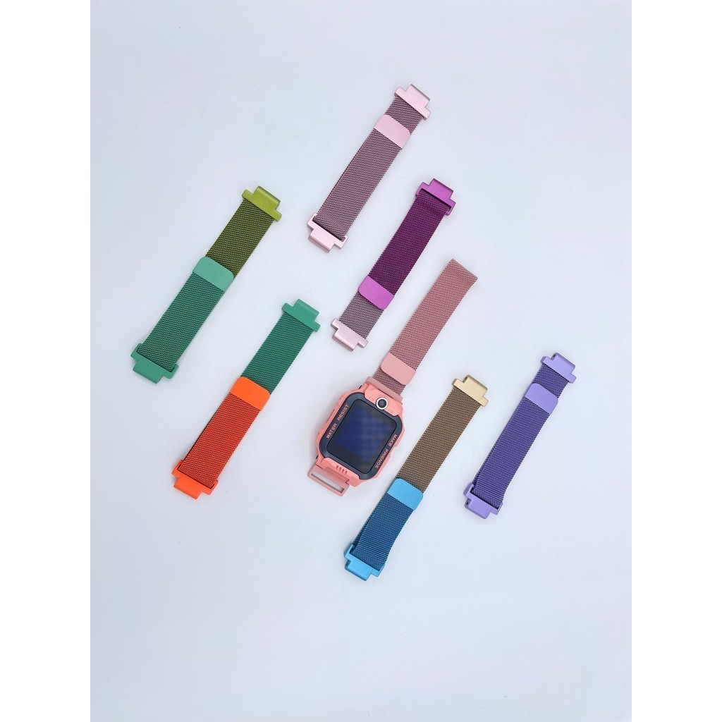 適用小天才電話手錶Z9 Z8 Z7 Z6系列米蘭尼斯多巴胺色系磁吸錶帶 替換腕帶磁吸錶帶