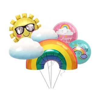 大嘜氣球工廠🎈台灣現貨🎈天氣系列氣球🎈彩虹造型 卡通鋁膜氣球 雲朵 太陽公公氣球 派對 裝飾佈置 道具 玩具 氣球