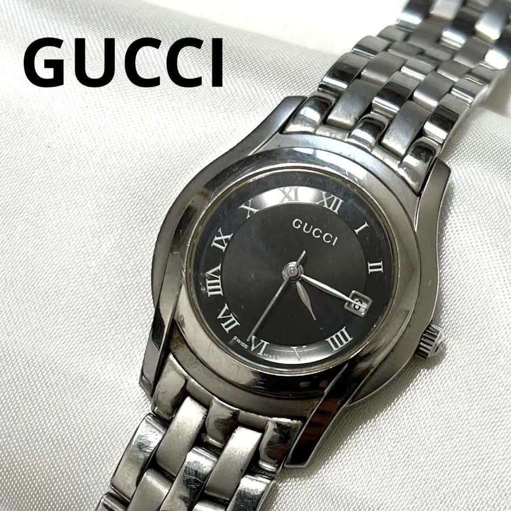 GUCCI 古馳 手錶 5500L 銀色 指針式 mercari 日本直送 二手