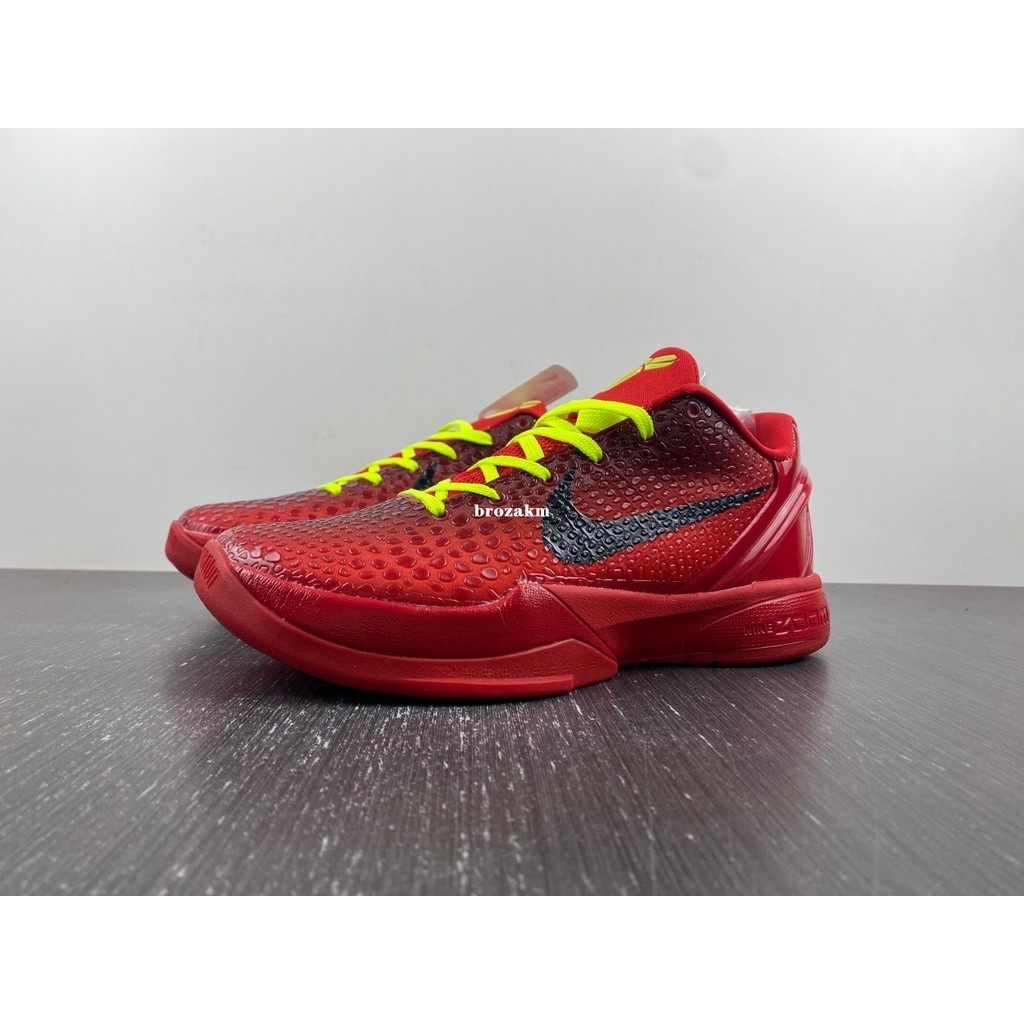 【現貨速發】NIKE Zoom Kobe 6 ZK6 反轉紅色 黑勾 實戰 籃球鞋FV4921-600