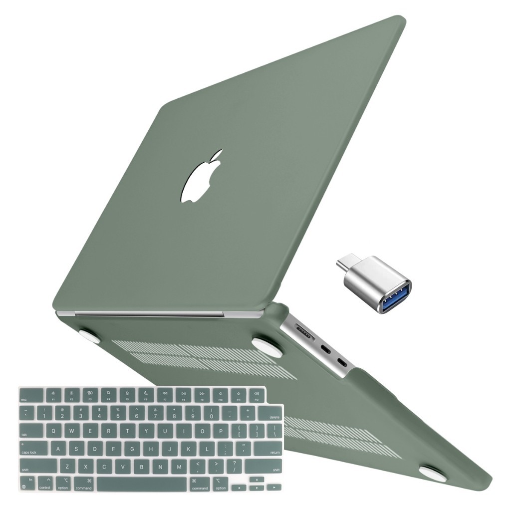 🔥免運🔥新款macbook保護殼暗夜綠macbook Air 13 15 Mac Pro 13 14 16 #YIJ5H