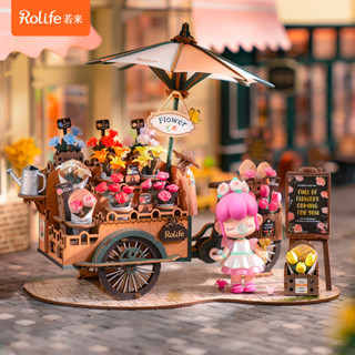現貨⚡Rolife 若態若來 繁花滿車 DIY手工拼裝 木質模型 花車模型 3D立體拼圖 永生花擺件 復古法國風擺件禮物