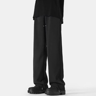 【HOT 本舖】男裝 M-5XL 春夏男褲 休閒褲 直筒褲 機能褲 長褲 運動褲子 男生 黑色 衝鋒褲 防風褲潮
