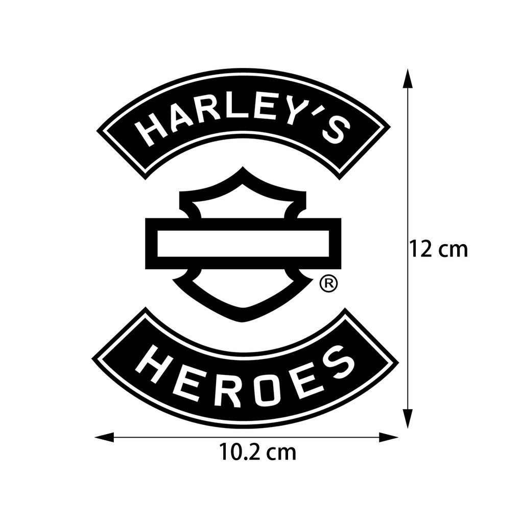 HARLEY DAVIDSON 哈雷標誌會徽復古摩托車配件貼紙摩托車賽車頭盔油箱車身裝飾貼花適用於哈雷戴維森