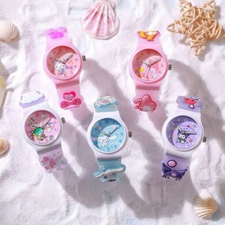 兒童手錶新款可愛卡通兒童手錶果凍三麗鷗美樂蒂石英錶女孩公主玩具錶