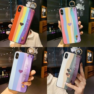 殼社 彩虹愛心 腕帶殼 諾基亞 Nokia C31 X30 G60 5G G50 G21 X71 手機殼 矽膠套 軟殼