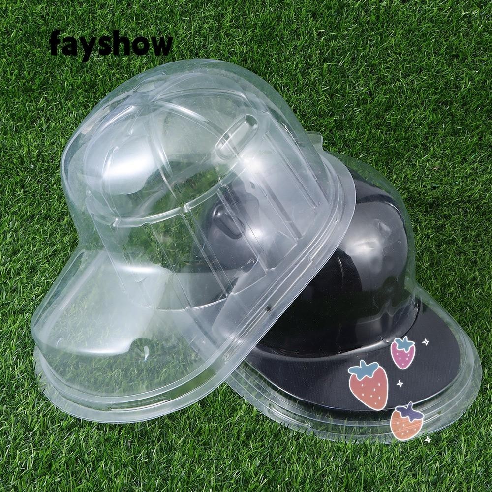 Fay 棒球帽展示盒塑料平檐帽防塵帽收納盒