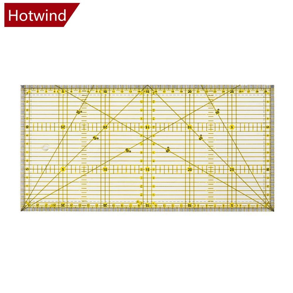 Hotwind 30*15cm 拼布尺絎縫工具縫紉拼布尺織物裁布尺繪圖裁縫配件 J4L4