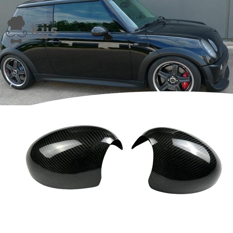 適用於 BMW Mini Cooper R50 R52 R53 2003-2006 後視鏡蓋汽車配件的真正碳纖維汽車後視