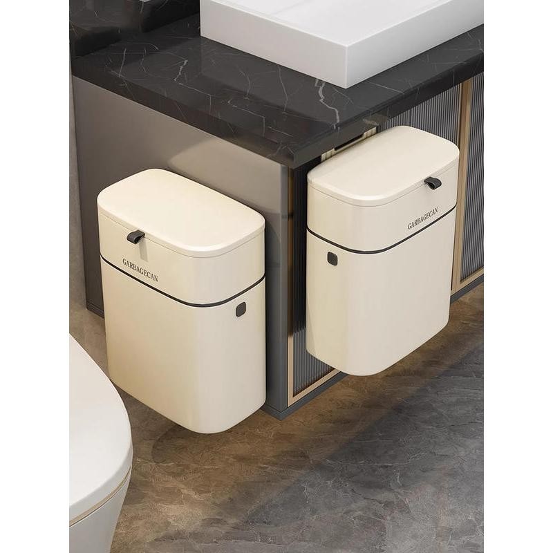 💕Your Love💕德國衛生間垃圾桶帶蓋壁掛式家用廚房垃圾收納桶廁所夾縫式衛生桶