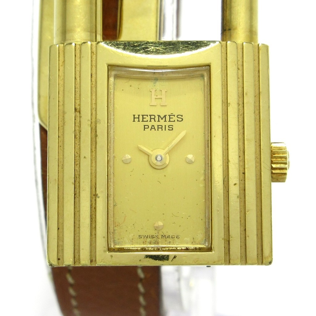 二手 HERMES 愛馬仕 手錶 凱莉包 金 Brandear