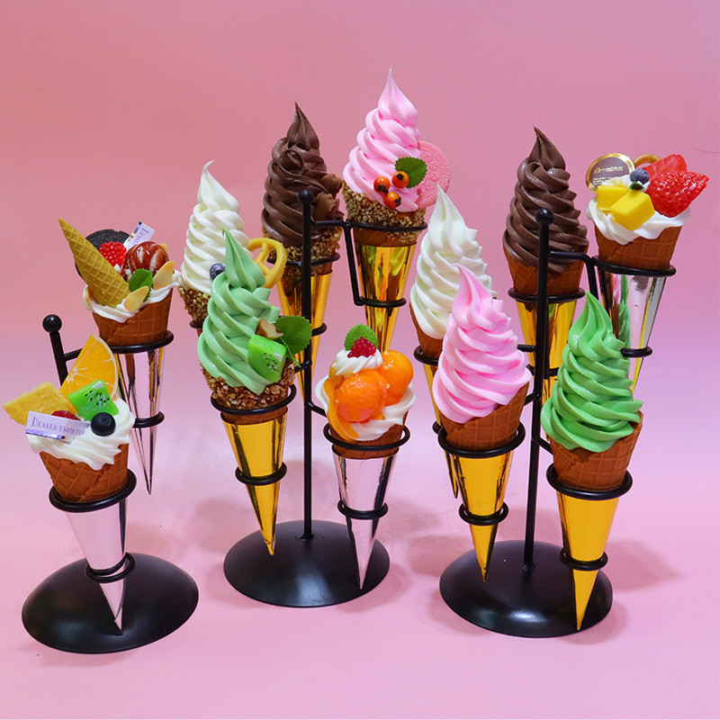【現貨】【仿真冰淇淋模具】 仿真 冰淇淋模型 2024假甜筒 水果冰激凌 商用 拍攝 裝飾品 擺件 食物 道具